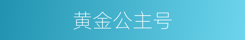 黄金公主号的同义词