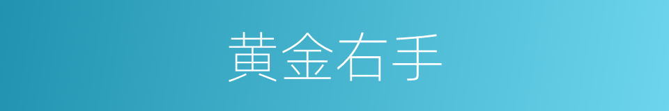 黄金右手的意思