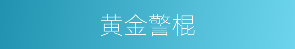 黄金警棍的同义词