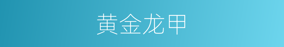 黄金龙甲的同义词