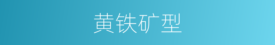 黄铁矿型的同义词