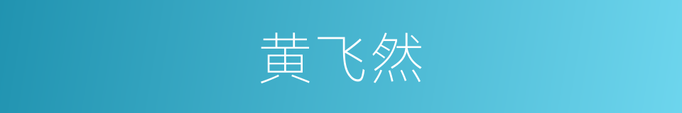 黄飞然的同义词