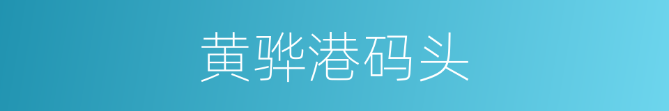 黄骅港码头的同义词