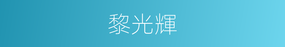 黎光輝的同義詞