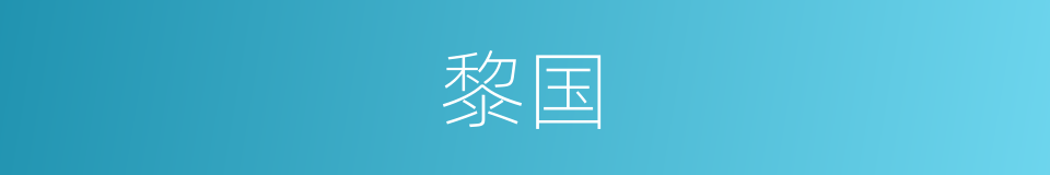 黎国的同义词