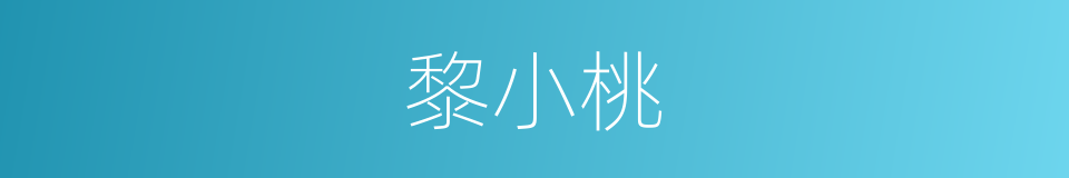 黎小桃的同义词