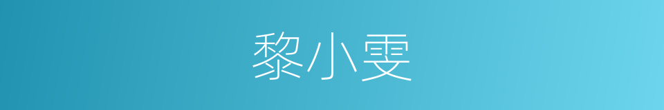 黎小雯的同义词