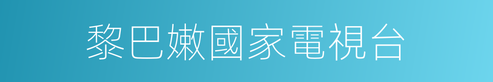 黎巴嫩國家電視台的同義詞