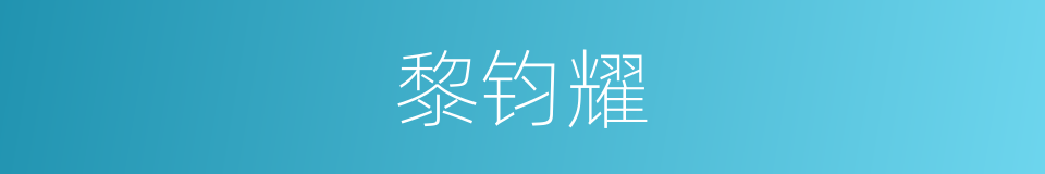 黎钧耀的同义词