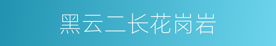 黑云二长花岗岩的同义词