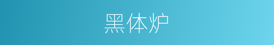 黑体炉的同义词