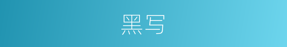 黑写的同义词