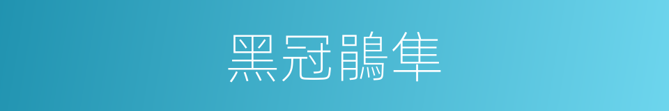 黑冠鵑隼的同義詞