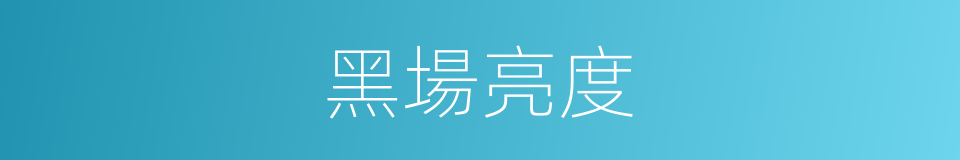 黑場亮度的同義詞