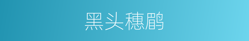 黑头穗鹛的同义词