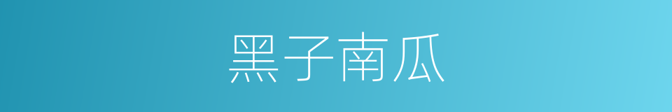 黑子南瓜的同义词