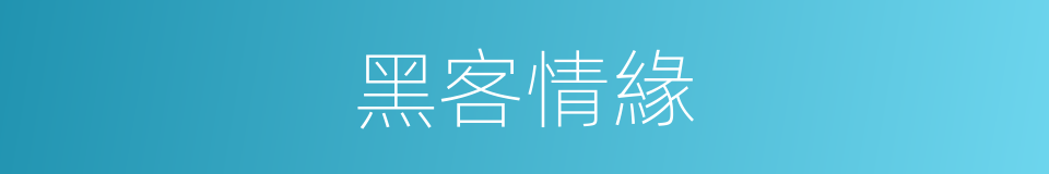黑客情緣的同義詞