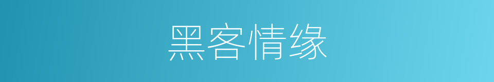 黑客情缘的同义词