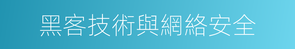 黑客技術與網絡安全的同義詞