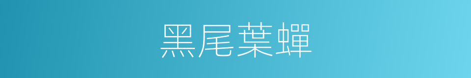 黑尾葉蟬的同義詞