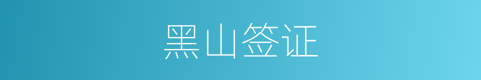黑山签证的同义词