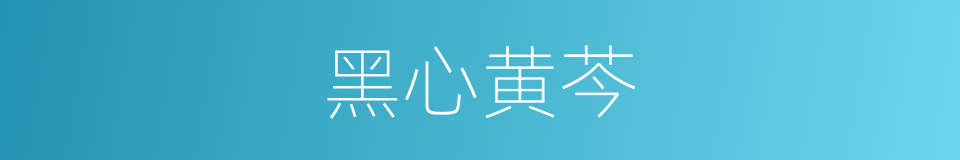 黑心黄芩的同义词