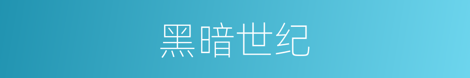 黑暗世纪的同义词