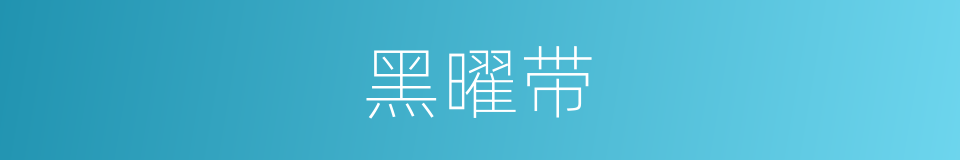 黑曜带的同义词