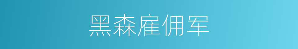 黑森雇佣军的同义词