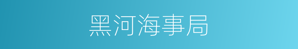 黑河海事局的同义词