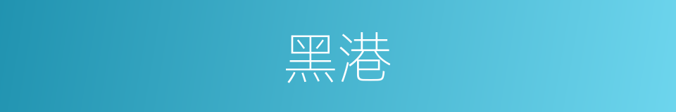 黑港的同义词