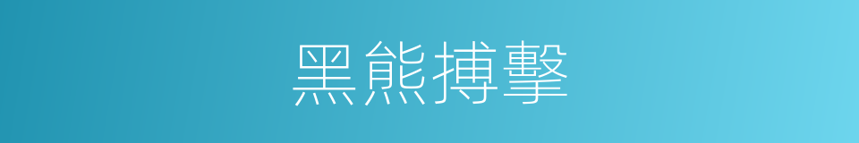 黑熊搏擊的同義詞