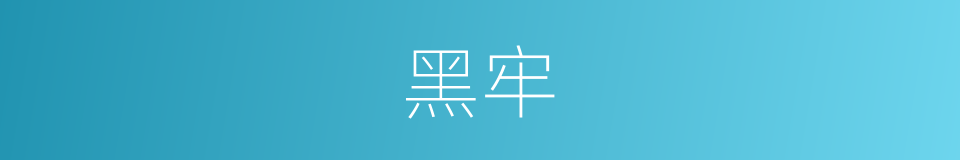 黑牢的意思