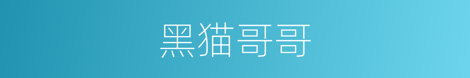 黑猫哥哥的同义词