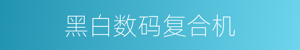 黑白数码复合机的同义词