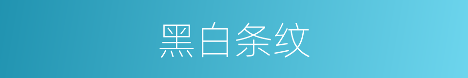 黑白条纹的同义词