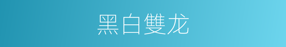 黑白雙龙的同義詞