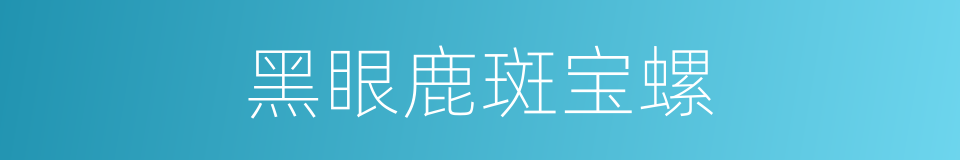 黑眼鹿斑宝螺的同义词