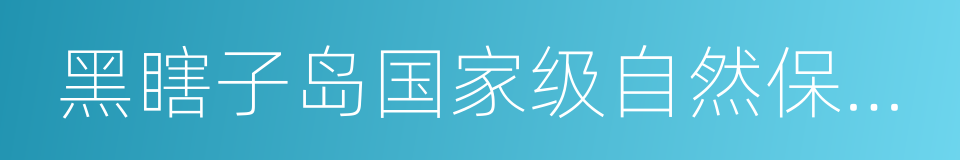 黑瞎子岛国家级自然保护区的同义词