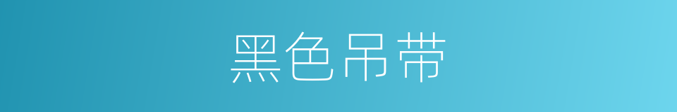 黑色吊带的同义词