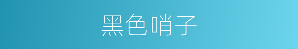 黑色哨子的同义词
