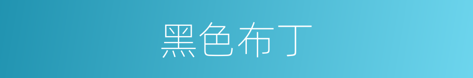 黑色布丁的同义词