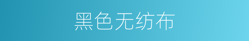 黑色无纺布的同义词