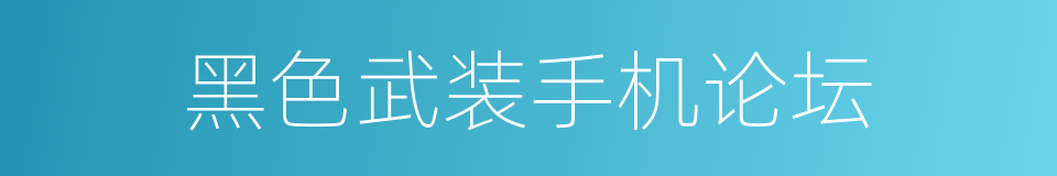 黑色武装手机论坛的同义词