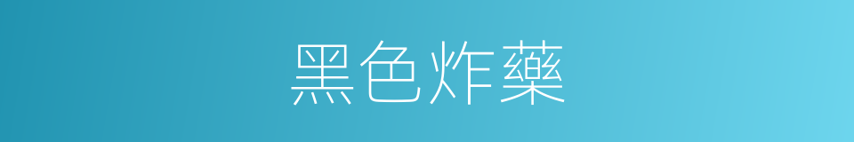黑色炸藥的同義詞