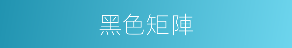 黑色矩陣的同義詞