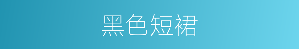 黑色短裙的同义词