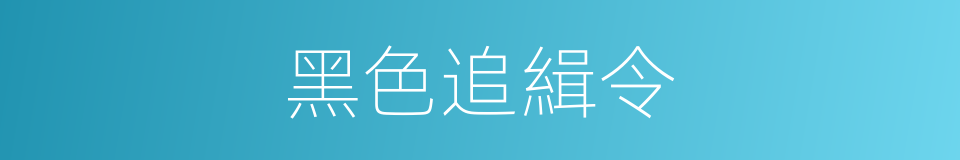 黑色追緝令的同義詞