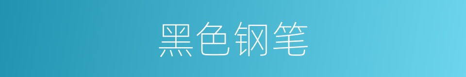 黑色钢笔的同义词