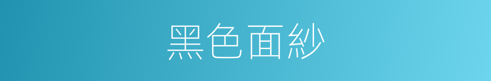 黑色面紗的同義詞